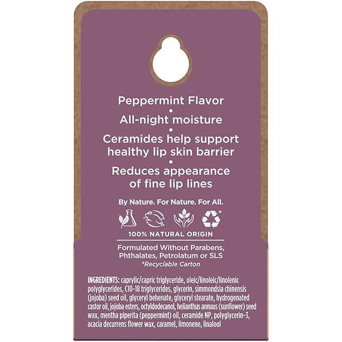 Burt's Bees Original Overnight Intensive Lip Treatment, Mothers Day Gifts, Moisturizing, Restorative, Reduces Fine Lines, Vitamin E, Ceramides Oils, Natural Origin Lip Care, 0.25 Oz.