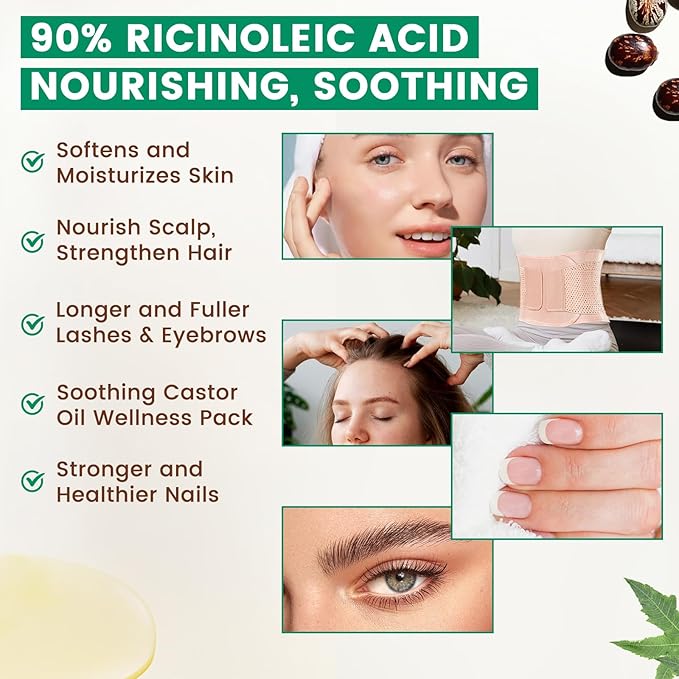 Basil Body Oil 8.8fl.oz and 4fl.oz Organic Cold Pressed Castor Oil