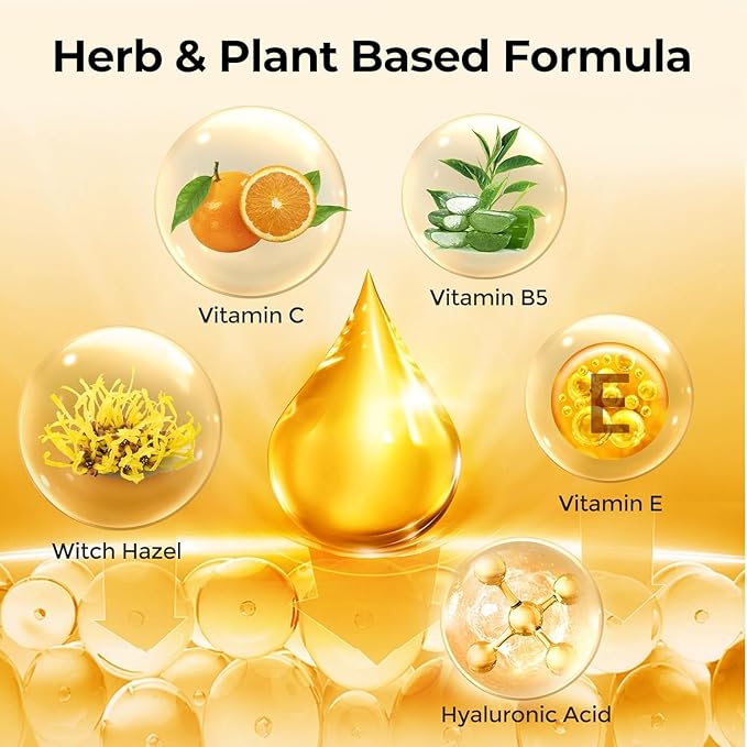 Vitamin C Face Serum With Hyaluronic Acid - Anti Aging Serum - Reduce Dark Spots, Professional Grade Treatment For Face & Eyes