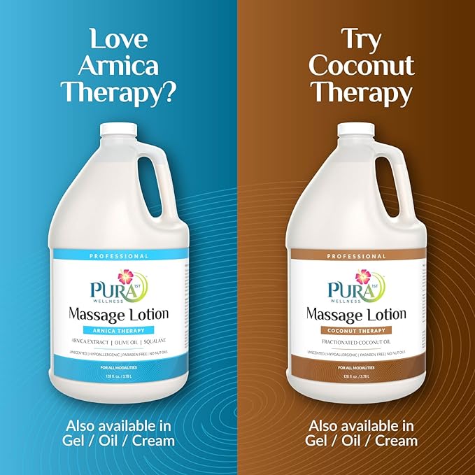 Arnica Massage Lotion, Hypoallergenic Formula, Massage Lotion for Muscle Relief, Unscented Deep Tissue Arnica Lotion, Physical Therapy Lotion, Massage Lotion for Massage Therapy, 128oz