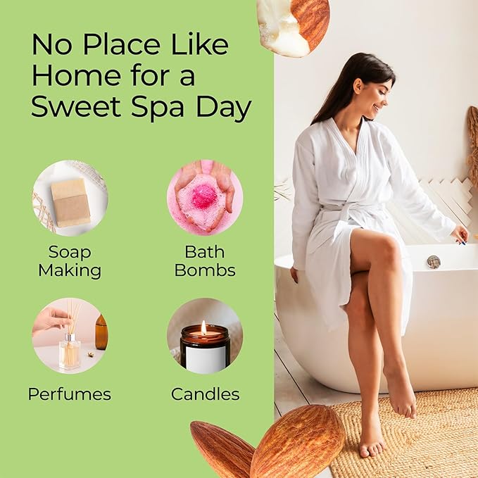 Good Essential 30 ml Oils – Premium Almond Fragrance Oil – Perfect for Diffuser, Perfume, Soap Making, Candles – 1 fl oz, 30ml