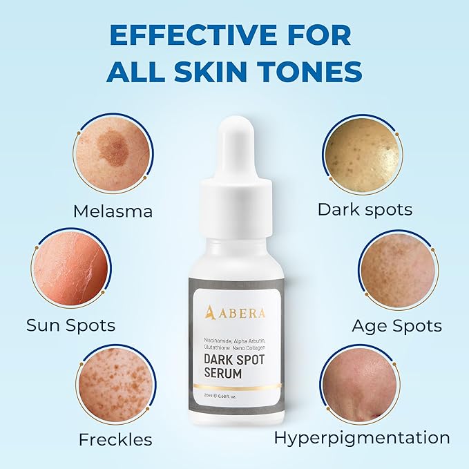 Abera Dark Spot Serum for Face, Dark Spot Corrector, Melasma & Age Spot Treatment, Boost Moisturization & Pore Minimize, All Skin Types, 0.68 fl Oz, Set of 2