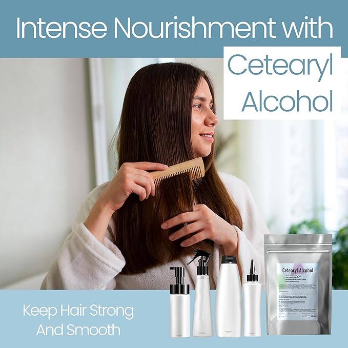 Cetearyl Alcohol Cosmetic Grade 8 Oz / 226 Grams - Cetearyl Alcohol Emulsifying Wax Organic for Body Butter, Cetearyl Alcohol Suitable for Making Conditioners, Scrubs and Creams by Talsen Chemicals