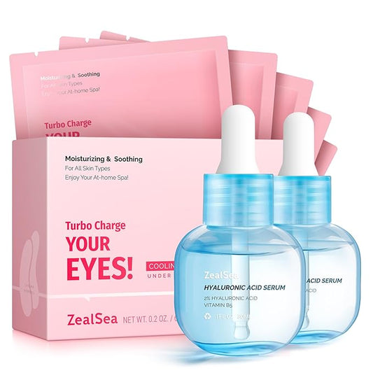 ZealSea Eye Patches and Hyaluronic Acid Serum Bundle