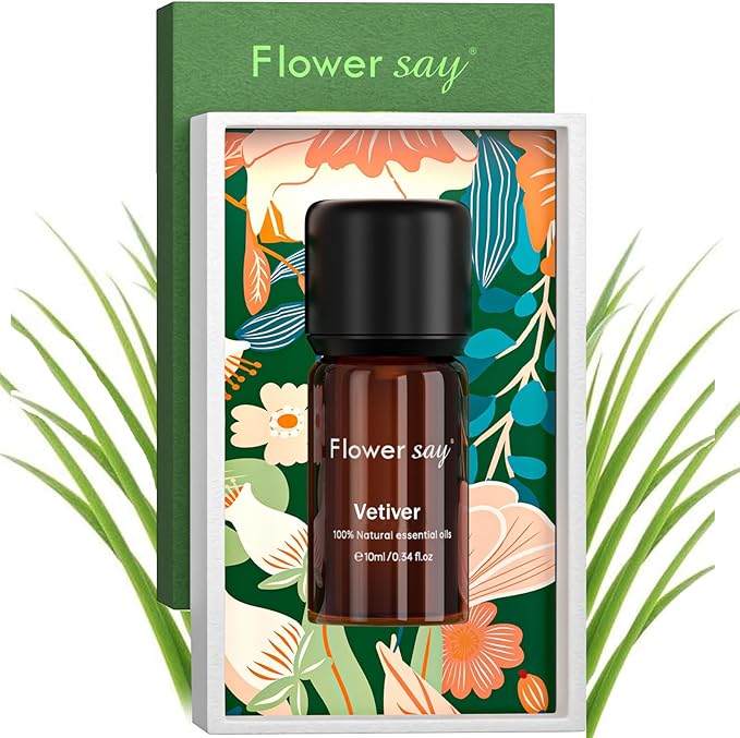 Vetiver Essential Oil 0.34Oz - 100% Pure Natural MAX Undiluted Premium Therapeutic Grade Essential Oils for Diffuser/Skin Care/Massage/Hair/Toenails