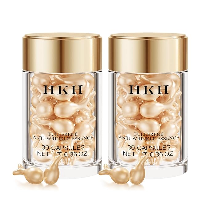 Vitamin C Anti-Wrinkle Aging Face Serum 60 Capsules With Scissors,Vitamin C Anti-Wrinkle Serum To Hydrate,Moisturize and Firm,Visibly Reduce Fine Lines & Wrinkles, Travel Portable