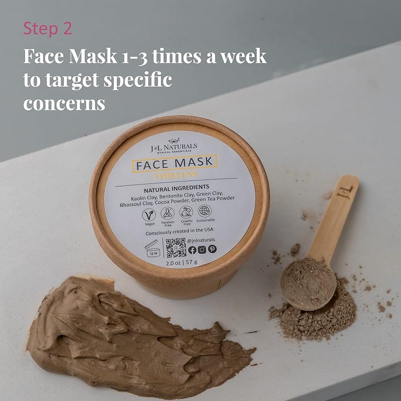 J&L Naturals Simple Skin Regimen Kit With Cleansing Bar, Face Salve, Konjac Sponge, Lip Balm | For Oily, Dry, Mature, and Combination Skin | Zero Waste (Timeless (mature skin), Exceptional)