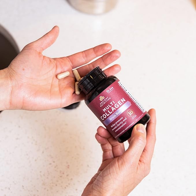 Ancient Nutrition Collagen Protein Brain Boost, Collagen Protein Capsules Brain Supplement for Reduced Joint Discomfort, Healthy Skin and Nails, 90 ct