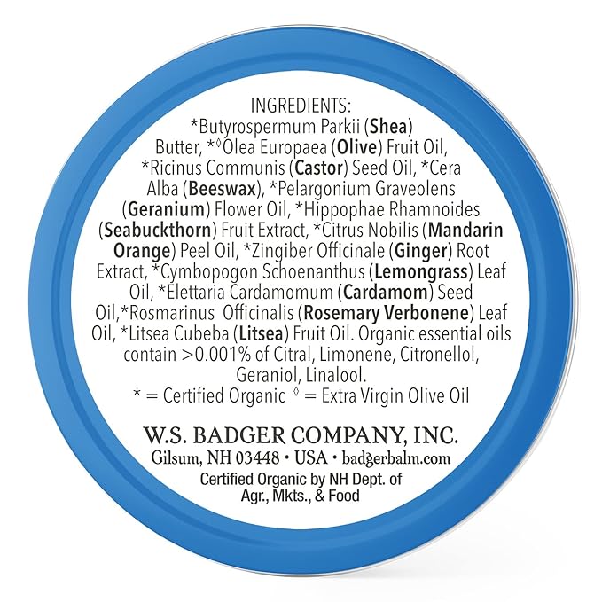 Badger Cuticle Care, 100% Organic Cuticle Cream for Natural Nail Care, Soothe & Restore Dry & Splitting Cuticles, Rich Shea Butter, Light Citrus Scent, .75oz Tin, 3-Pack