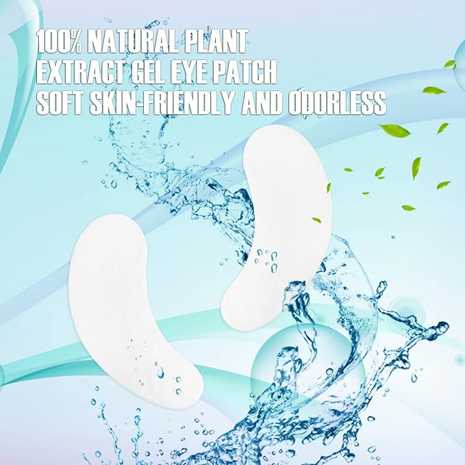 110 Pairs C. ARTIST 100% Natural Eyelash Extension Under Eye Gel Pads patches kit Collagen Aloe Vera Hydrogel Eye Patches Eyelash Extension Supplies Tools, Lash Extension Supplies, lash tech supplies