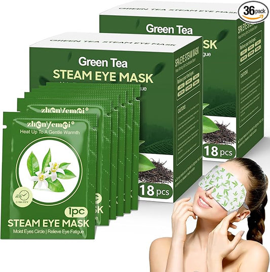 36 Pack Self Heating Eye Mask,6A Silk Cotton Material Steam Eye Mask, Self Heated Warm Compress for Fast Relief of Dry Eyes, No Microwave Needed, Eye Treatment Products for Dry Eye Relief