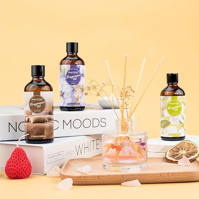 100ML/3.38fl.oz Coconut & Vanilla Fragrance Oils, PHATOIL Coconut & Vanilla Oil for Diffuser, Humidifier, Scented Oils for DIY Soap, Candle Making with Premium Glass Dropper