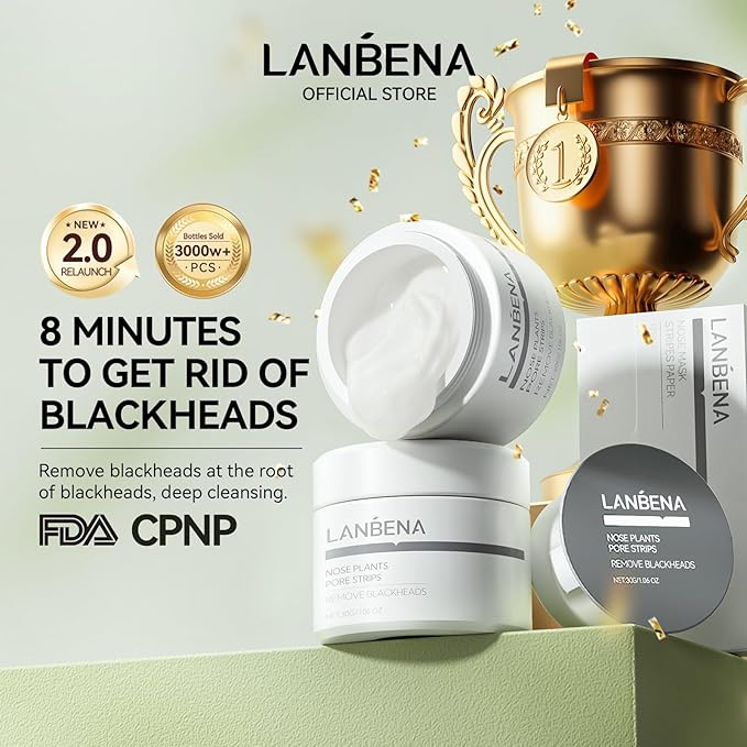 LANBENA Blackhead Remover Black Mask Charcoal Mask Peel off Mask Facial Pore Cleanser Purifying Face Mask Nose strips 1.06 Ounce