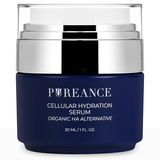 PUREANCE Organic Hydrating Serum for Face - Tremella Mushroom Stimulates Collagen and Cellular Growth, Hyaluronic Acid Serum Enhances Moisture and Nourishes Skin