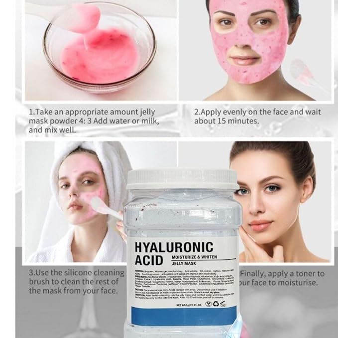 Luxury Facial Mask, Anti-Acne Skin Rejuvenation Mask for Oily and Combination Skin, Jelly mask for professionals, hydrojelly masks,Jelly Face Mask (Hualuronic Acid)