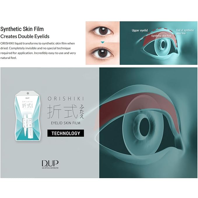 ORISHIKI Eyelid Skin Film, Invisible Eyelid Lifter, Natural Eye Lid Defining Makeup Stick, Double Eyelid Lift for Droopy Eyes, Japanese Instant Natural Eye Makeup, Invisible Film Eyelid Maker