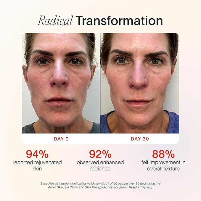 Solawave 4-in-1 Red Light Therapy Facial Wand | Anti-Aging Red Light Therapy for Face and Neck | Galvanic Microcurrent Gua Sha Facial Massager | Wrinkle Reduction | Solawave Original | Rose Gold