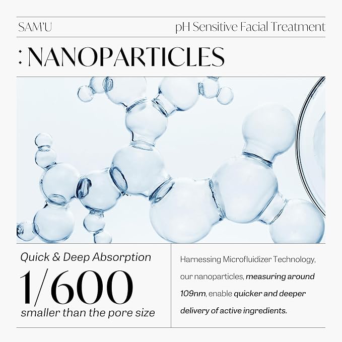 SAM'U pH Sensitive Facial Treatment – Nourishing, Hydrating Facial Treatment with Ceramides – Korean Skin Care Treatment Face Serum – 1.69 Fl Oz