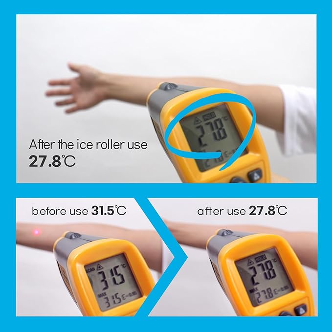 Korean Face Massager Ice Roller for Face and Eyes - Premium Quality, Smooth & Soft Skin Care Beauty Product with Soothing Effects