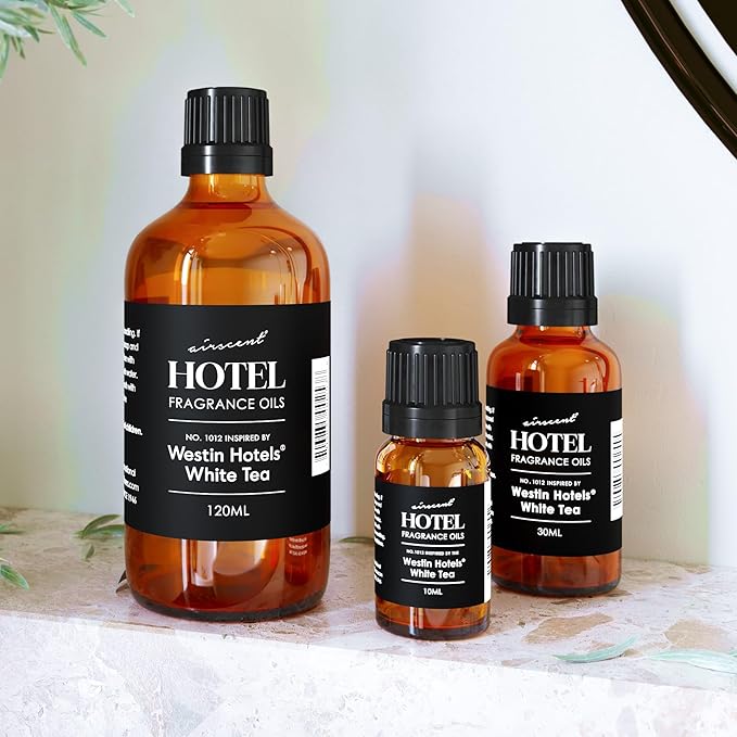 AirScent Hotel Diffuser Oil Inspired by The Westin White Tea Hotel Scent - Premium Fragrance Oil No. 1012 for Ultrasonic and Waterless Diffusers and Crafting - 500 mL, 16.9 fl oz Glass Bottle