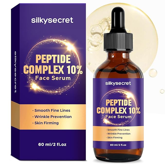 10% Peptide Serum (2 Fl Oz), Collagen Peptide Serum, Hyaluronic Acid & Niacinamide, Anti-Aging Argireline, Hydrating, Firming & Wrinkle-Reducing Face Serum