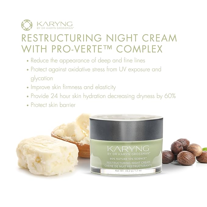 KARYNG Restructuring Night Cream, Overnight Cream Face Moisturizer, Firming Anti Aging Face Cream, Hydrating and Firming Overnight Cream for Face, 1.7oz
