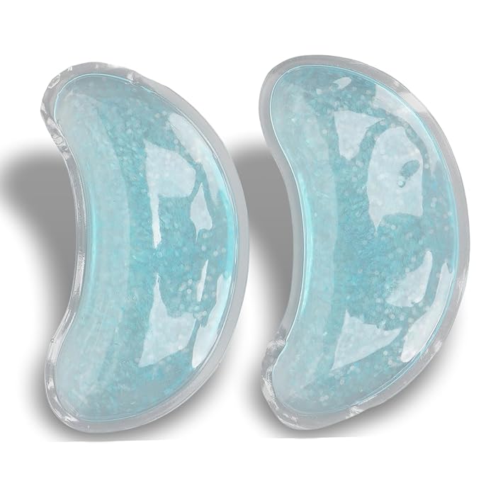 Under Eye Gold Gel Pads,Cooling Gel Eye Reusable Cold Eye for Puffy Eyes, Gel Ice Pack Cooling Eye Pads and Under Eye Patches for Redness and Eye Relax
