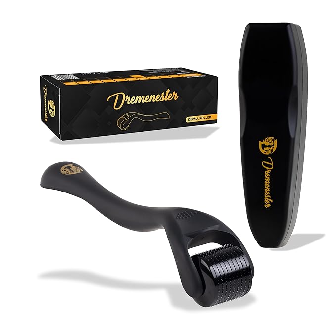 Derma Roller for Body, Hair and Sculp, 540 Titanium Microneedle Dermal Skincare, Microneedling Roller for Men and Women with Storage Case (0.25mm)