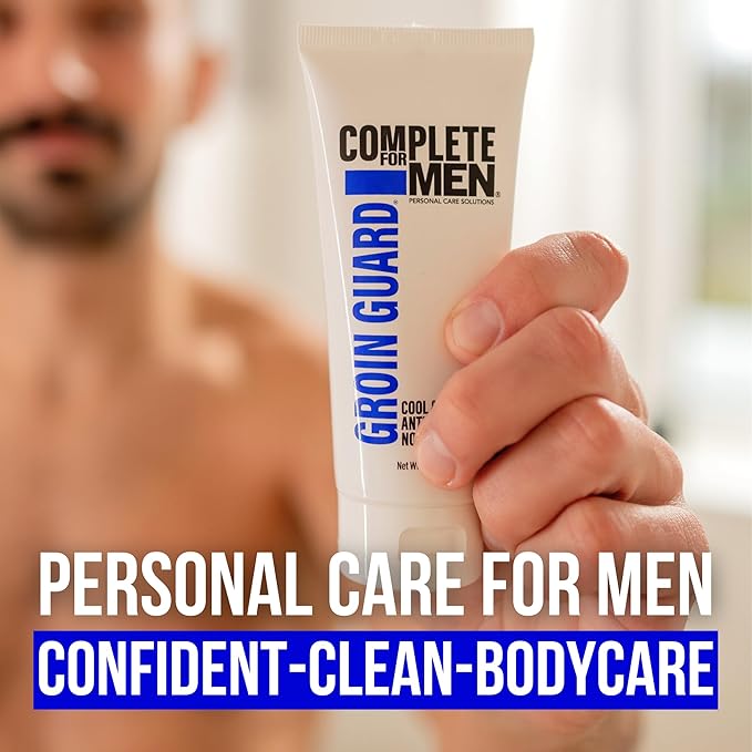 Groin Guard Anti Chafing Cream: Talc Free, Aluminum Free, Natural Odor Control, Anti Fungal Cream for Men, Non Greasy, Cool & Dry, Friction Defense, Chafe Protect for Private Parts