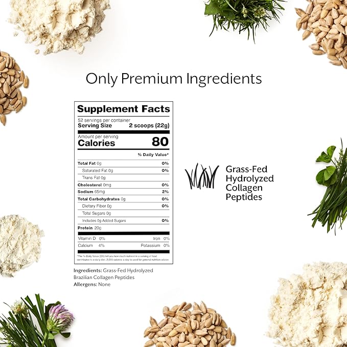 PROMIX Collagen Peptides Protein Powder, Pasture-Raised Grass Fed Hydrolysate | Unflavored, 2.5lbs | Keto, Non GMO, Gluten Free, Natural, Organic, Hydrolyzed | For Healthy Skin, Bones, Hair and Joints