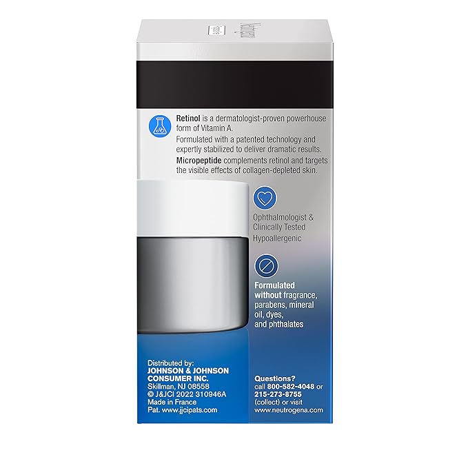 Neutrogena Rapid Wrinkle Repair Retinol Pro+ Anti-Wrinkle Eye Cream, Targeted Eye Cream for Wrinkles & Dark Circles, Formulated without Fragrance, Dyes, Phthalates, and Parabens, 0.5 oz