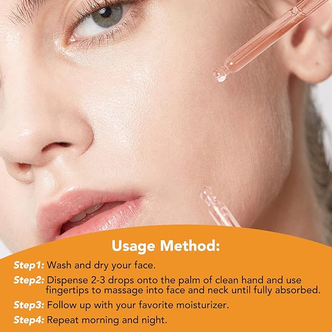 Turmeric Serum for Face Dark Spots, Face Skin Reduces Hyperpigmentation, Age Spots, Sun Spot, Improve Skin Tone 2Pack