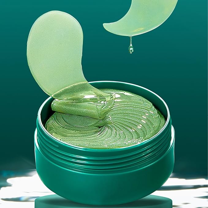 Under Eye Mask, Under Eye Patches, 60 Pcs Moisturizing and Improving Eye Skin Dryness, Nourishing Eye Care Mask for Dark Circles and Puffiness (Centella green)