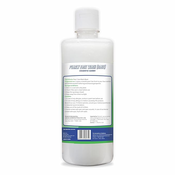 DIY Pearly Face wash Base, Daily Face Wash Base for all types of skin,Glycerine, Create Your Natural Hair Care Products- 500 ml (17 Fl. Oz)- Create Your Own Natural Body Care Products