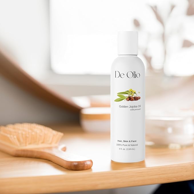 | Golden Jojoba Oil | 100% Pure & Natural | Face, Hair and Body | Cold Pressed | Soap Making & Massage | Carrier Oils | 16fl. oz. (473 mL)