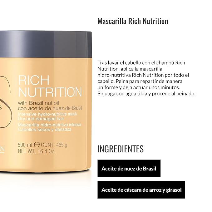 Lendan - Hydrating Hair Mask - Rich Nutrition - 500 ml - for Dry and Damaged Hair - with Brazil Nut Oil - Intensely Nourishes and Hydrates Hair - Repairs Split and Dry Ends