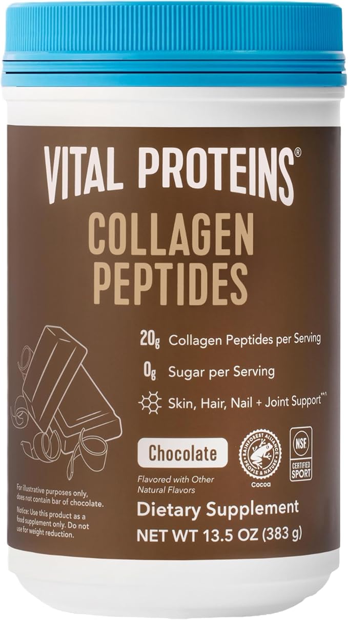 Vital Proteins Collagen Peptides Powder - Chocolate Powder for Hair, Nail, Skin, Bone & Joint Health, 13.5oz