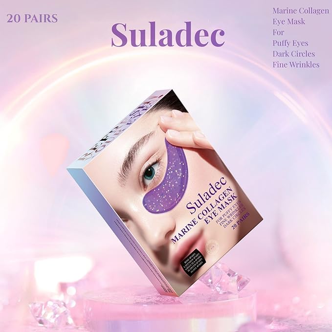 Multi-Colored Collagen Spa Under Eye Mask, 20 Pairs - Under Eye Patches for Puffy Eyes&Dark Circle Dry Skin, Reduce Fine Lines, Improve Dark Circles and Eye Bags
