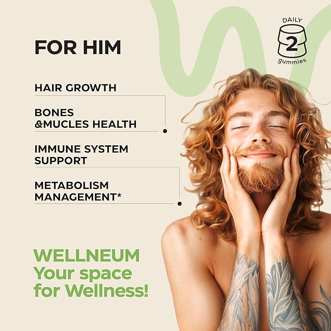 Biotin and Collagen Peptide Gummies for Hair Growth, Skin and Nails 12000 Mcg - Biotin Chewables with Keratin Max Strength - Beauty Gummies for Women and Men - Sugar Free, Non-GMO Gummy Supplement