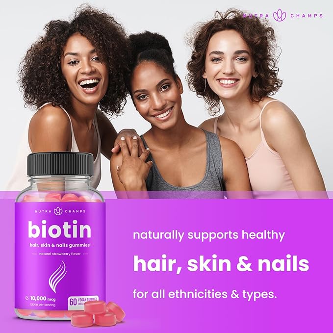 NutraChamps Biotin+ & Biotin. The Complete Duo for Hair, Skin and Nails.