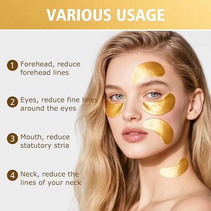 Under Eye Patches for Puffy Eyes and Dark Circles (20 Pairs) Collagen Eye Patches with Hyaluronic Acid & Niacinamide, Eye Mask for Moisturizing, Fine Lines, Dark Circles Under Eye Treatment