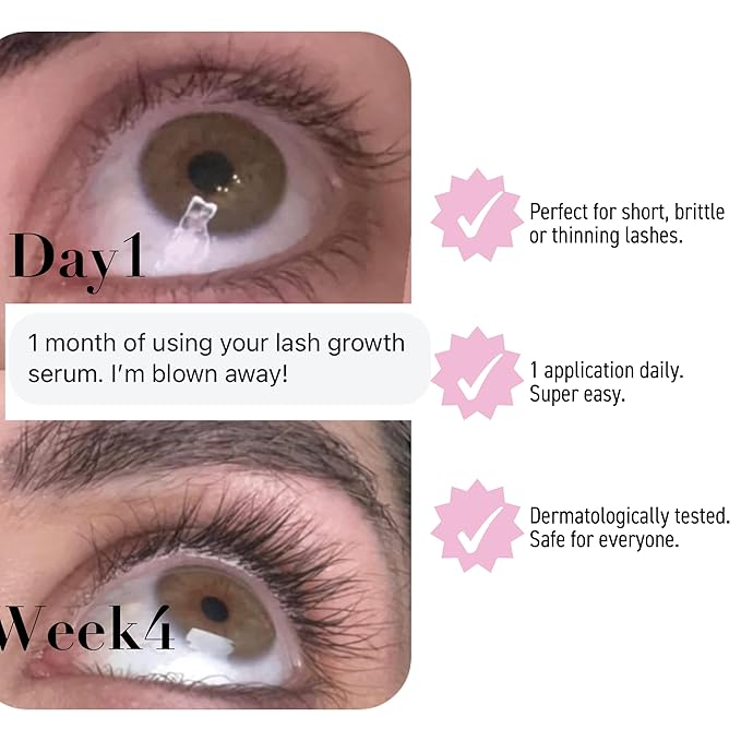 Lash Serum for Eyelash Growth, Makeup Eyelash To Grow Lashes, Lash Boost Serum Lash Enhancing (3mL)