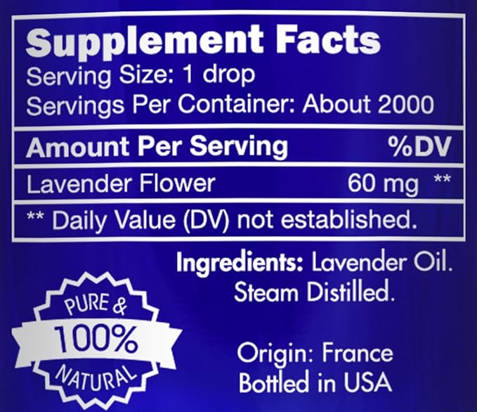 Lavender Essential Oil, Food Grade, for Drinks, Skin, Hair – 100% Pure, Lavender Oil, by Zongle Therapeutics, 4 OZ