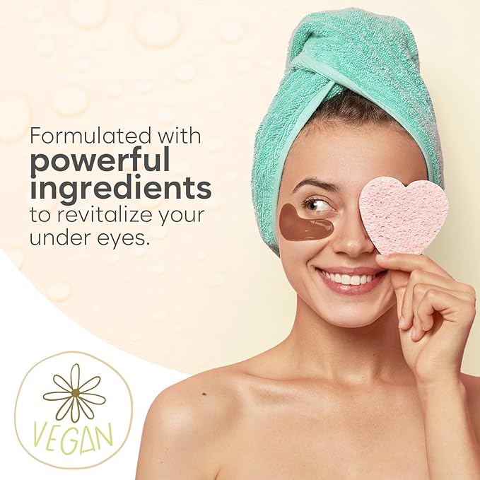 Caffeine Under Eye Patches(30 Pairs) Under Eye Patches for Dark Circles, Puffy Eyes - Caffeine