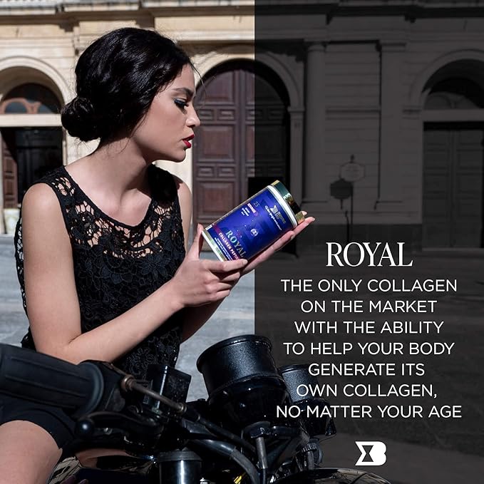Royal Collagen Peptides, Clinically proven, Dietary Supplement, Improves Skin & Cellulite, European Sourced, Improves the Look of Hair & Nails, Blended with Vitamin C, Bone & Joint Supplement