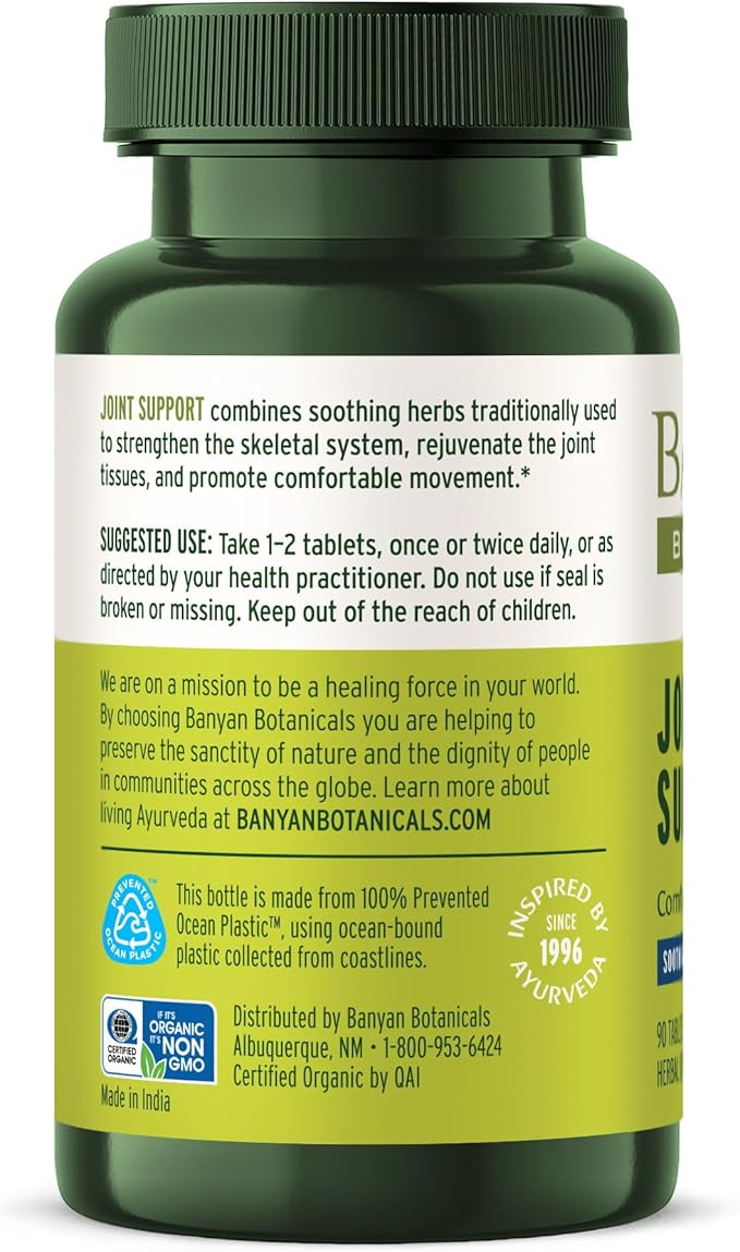 Banyan Botanicals Joint Support – Organic Joint Supplement with Turmeric, Amla & Guggulu Resin – for Healthy Joints & Comfortable Movement* – 90 Tablets – Non-GMO, Sustainably Sourced, Vegan