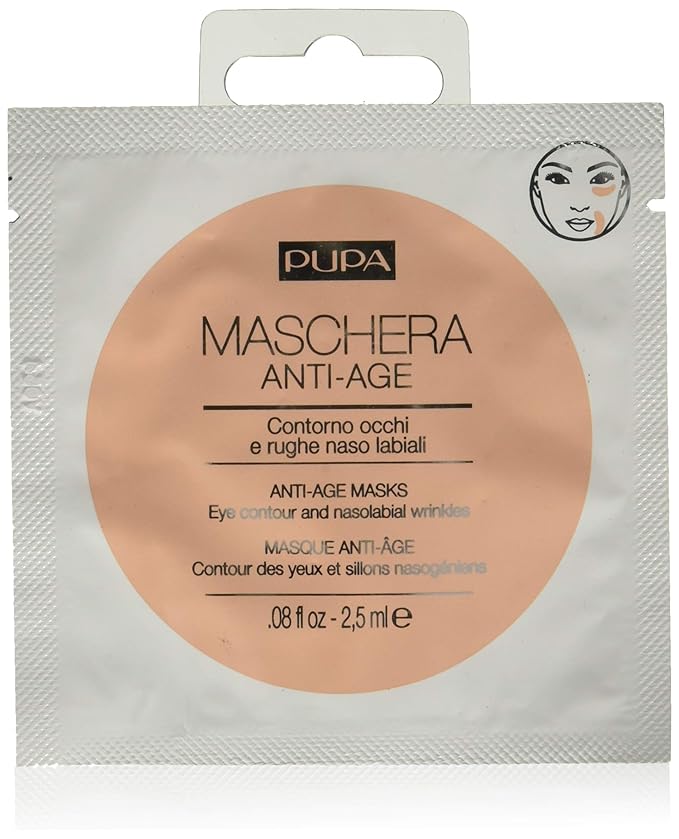 Pupa Milano Anti-Age Face Mask Eye Contours And Nasolabial Wrinkle - Intensive Treatment Patches - Smooth And Minimise The Expression Lines - Suitable For All Skin Types - Fragrance-Free - 0.08 Oz