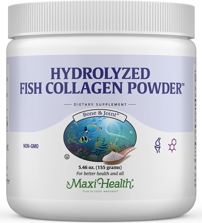 Collagen Powder - Collagen Protein Powder - Marine Collagen Powder for Women and Men - Type I Unflavored Fish Collagen Hydrolyzed Collagen Protein - Healthy Hair Growth and Skin Supplement (5.46 oz)