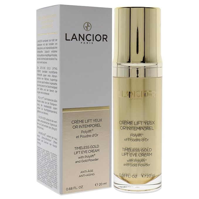 Timeless Gold Lift Eye Cream - Fights Against The Signs Of Aging Around The Eyes - Helps Skin Regain Suppleness - Brightens And Opens Up Eye Area - Highly Effective Ingredients - 0.7 Oz