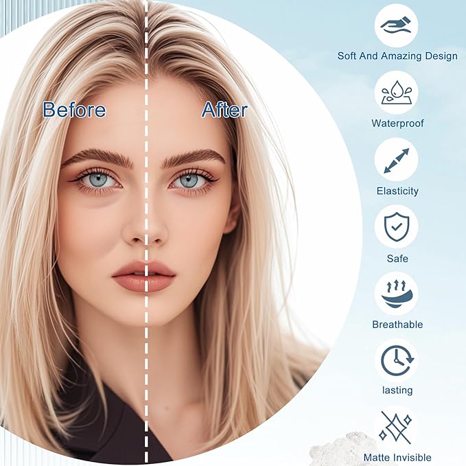 EKIND Face Lift Tape Invisible, 12PCS Facial Line Smoothing & Firming Tape for Women, V-Shaping, Double Chin, Wrinkles & Saggy Skin Reduction